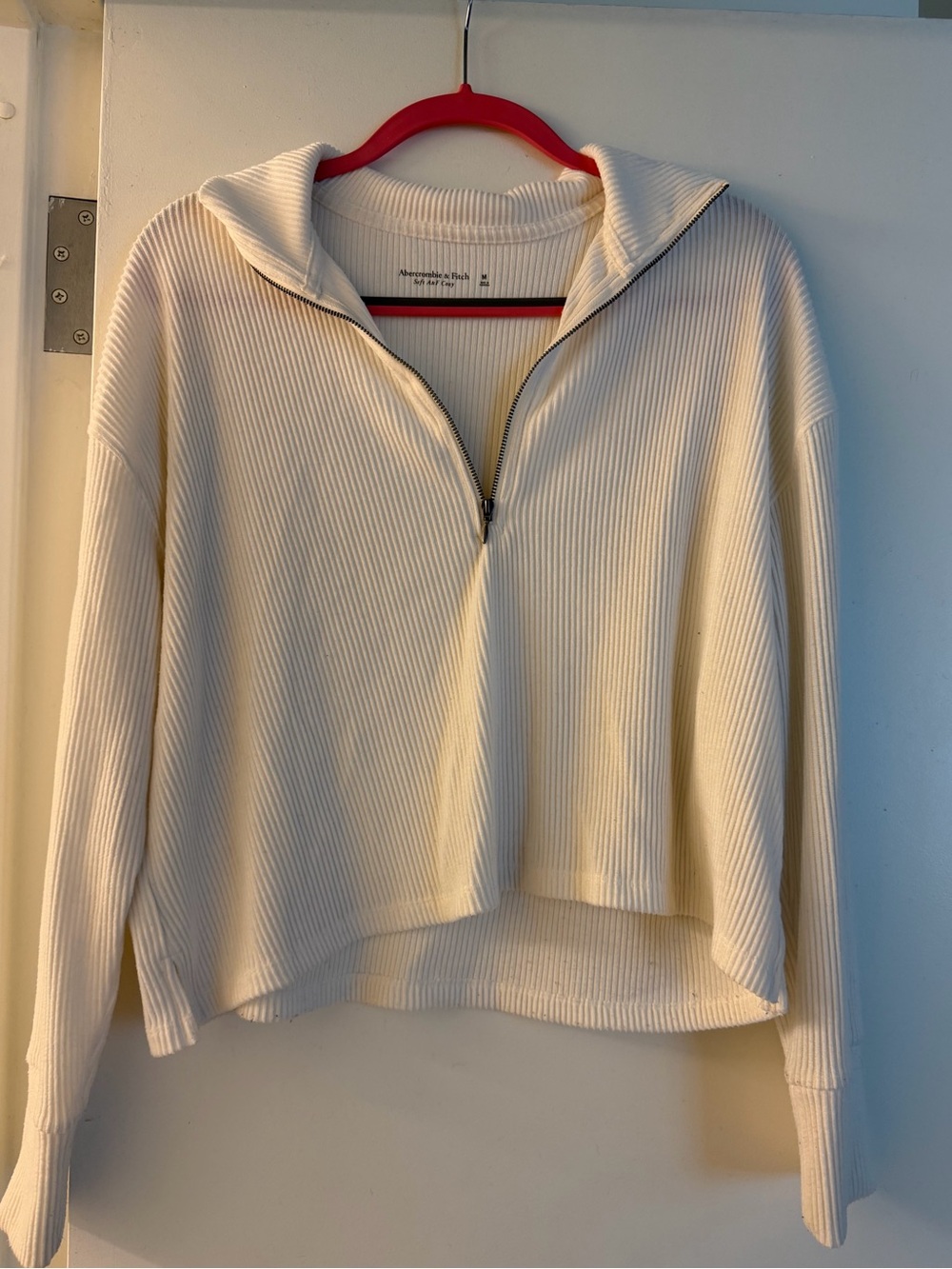 Cream Quarter Zip Abercrombie